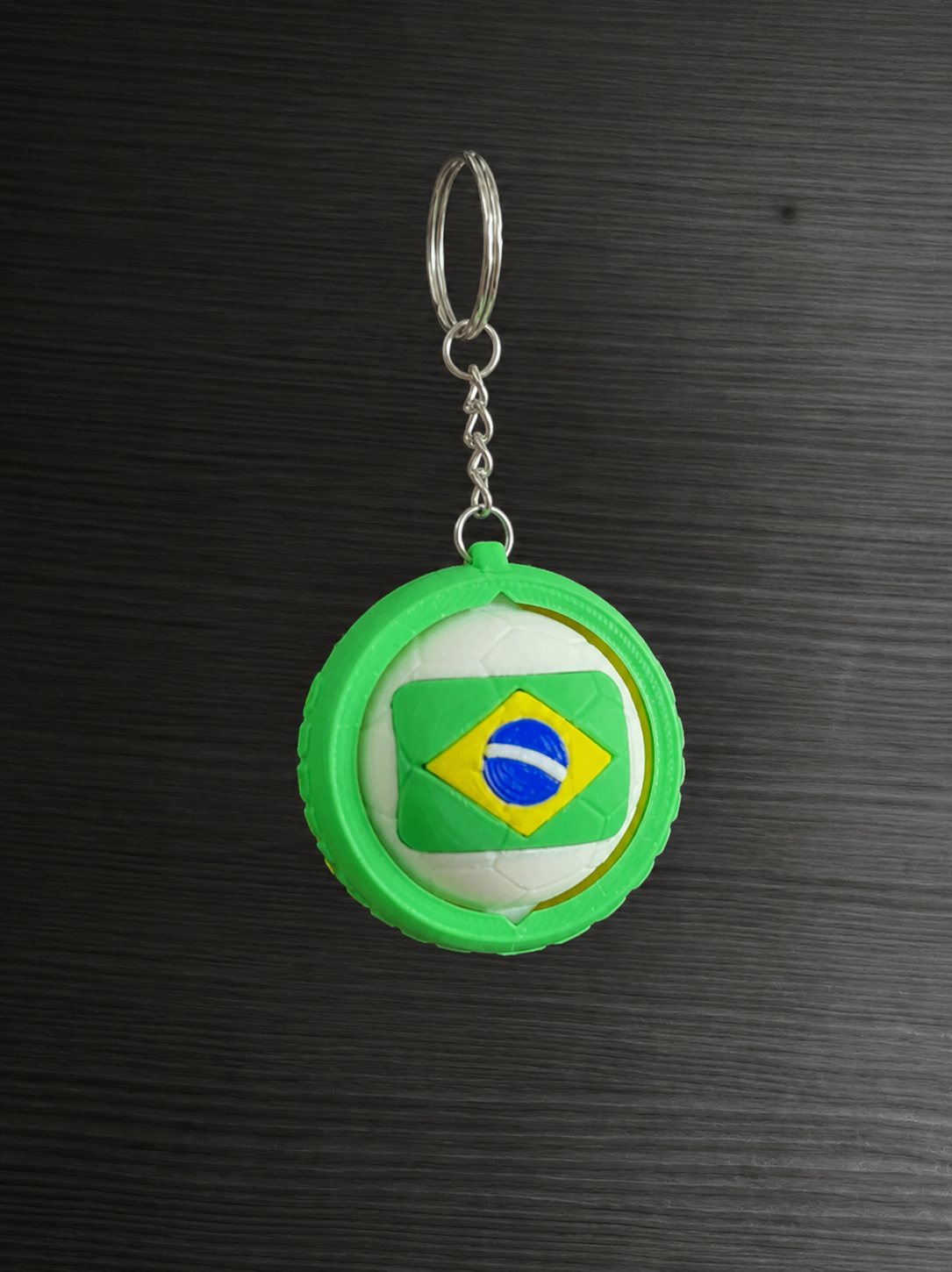 Chaveiro Bola Giratória do Brasil